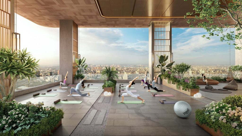 Phòng yoga Phú Đông Sky Garden có gì đặc biệt? - Thiết kế tinh tế: Phòng yoga được thiết kế với không gian mở, tràn ngập ánh sáng tự nhiên, tạo cảm giác thư thái và gần gũi với thiên nhiên.
