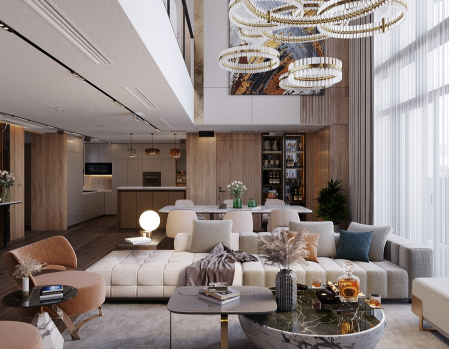 Căn hộ Penvilla thiết kế thông tầng giống căn hộ duplex - Penvilla có diện tích lớn hơn và đặt ở tầng 27 - Tại căn hộ Phú Đông Sky Garden căn hộ Penvilla được thiết kế 130m2, trong đó tầng 1 70m2 tầng 2 60m2, 3 - 4 phòng ngủ