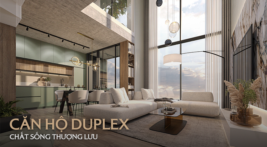 Căn hộ duplex hay còn gọi là căn hộ thông tầng- Tại căn hộ Phú Đông Sky Garden căn hộ duplex được thiết kế 105m2, trong đó tầng 1 60m2 tầng 2 45m2, 3 phòng ngủ