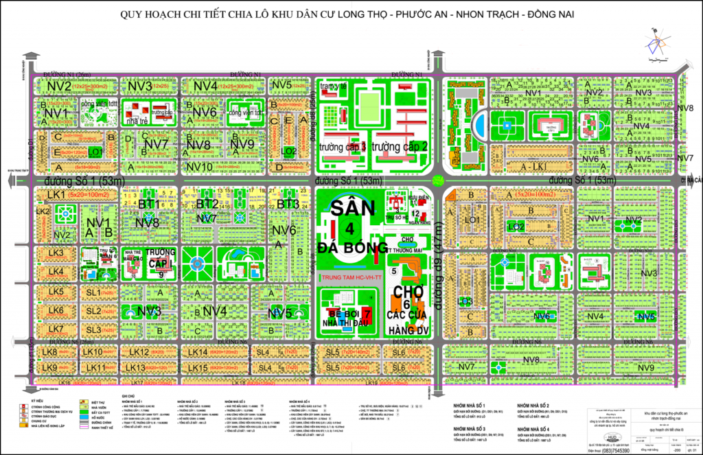 Mặt bằng đất nền Hud Nhơn Trạch