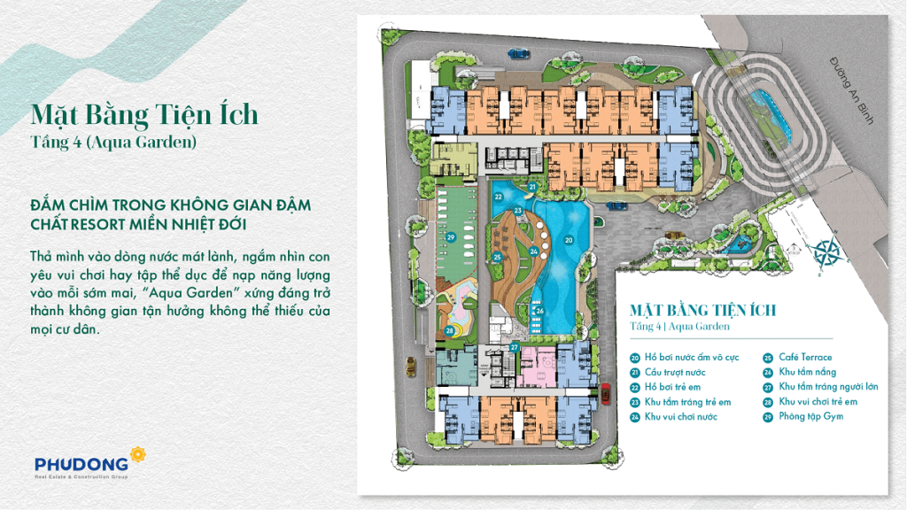 AQUA GARDEN- Hồ bơi nước ấm vô cực - cầu trượt nước - hồ bơi trẻ em - khu tắm trắng trẻ em - khu vui chơi nước - cafe - khu tắm nắng - khu tắm nắng người lớn- khu vui chơi trẻ em - phòng tập gym