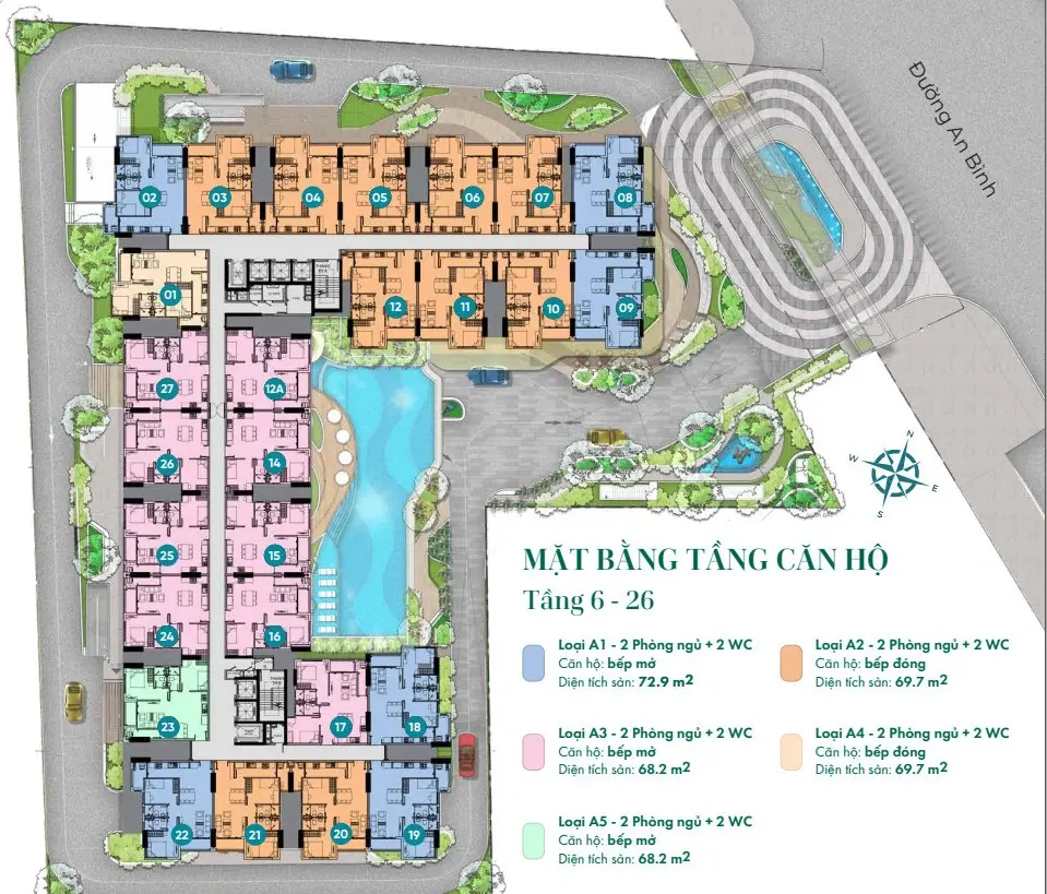 Mặt bằng căn hộ Phú Đông Sky Garden