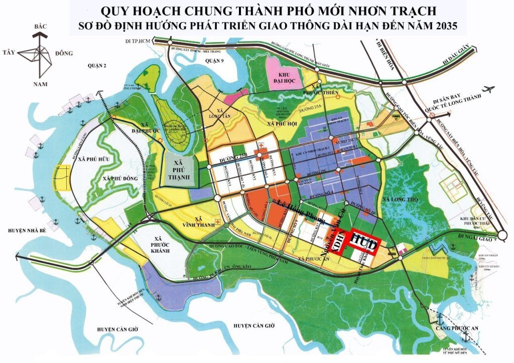 Vị trí đất nền Hud Nhơn Trạch