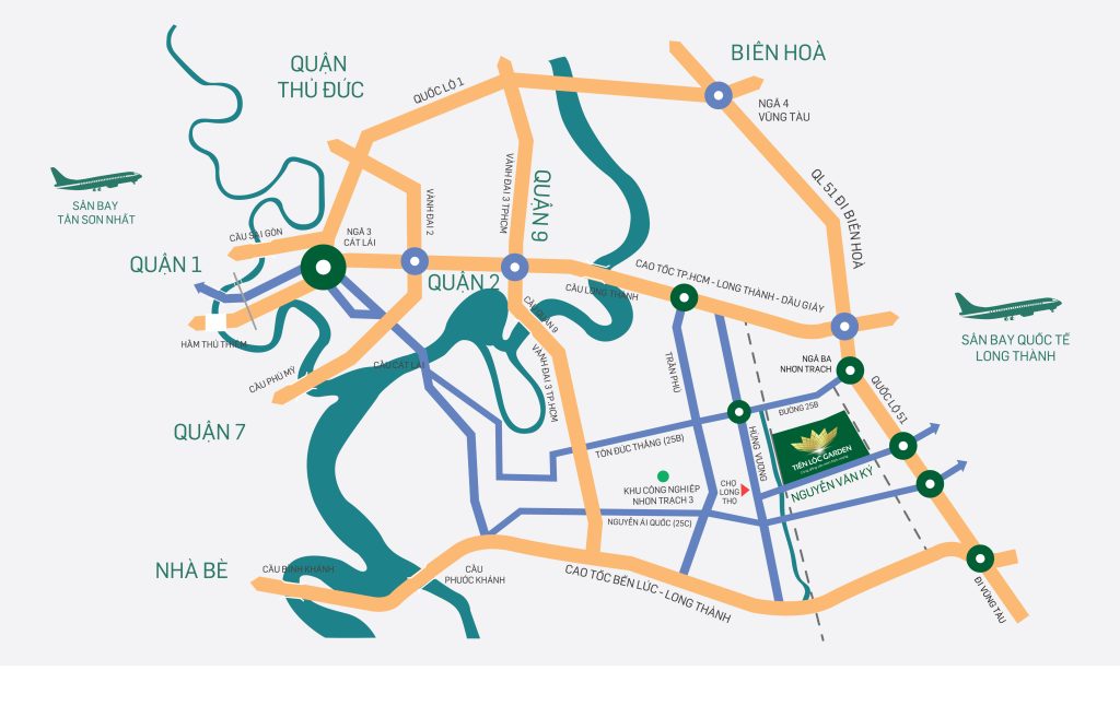 Tiến Lộc Garden cách sân bay Long Thành 5km