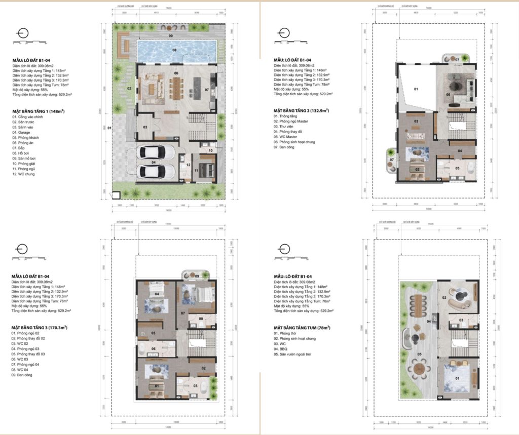 Thiết kế biệt thự Phú Mỹ Estates