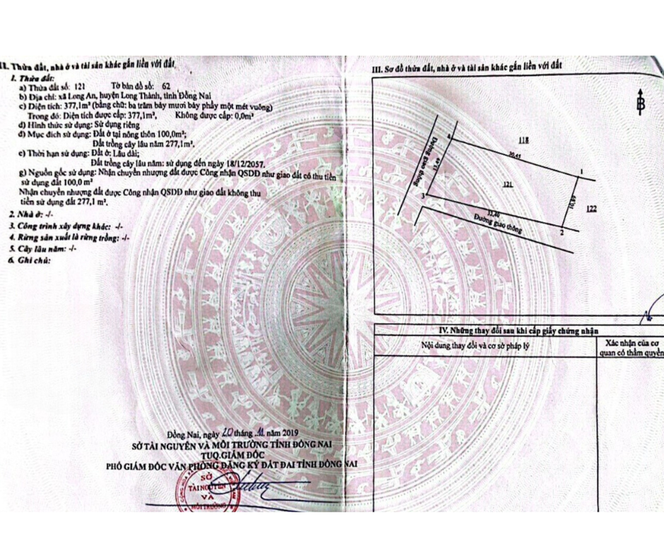 Diện tích 377,1m2. Hai mặt tiền.