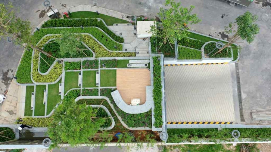 Khuôn viên dự án căn hộ Phú Đông Premier