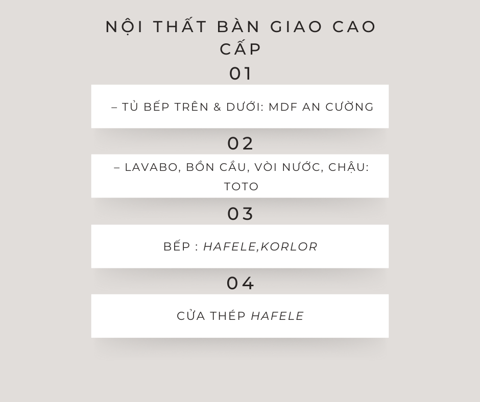 Thiết bị bàn giao cấp với thương hiệu đến từ châu âu