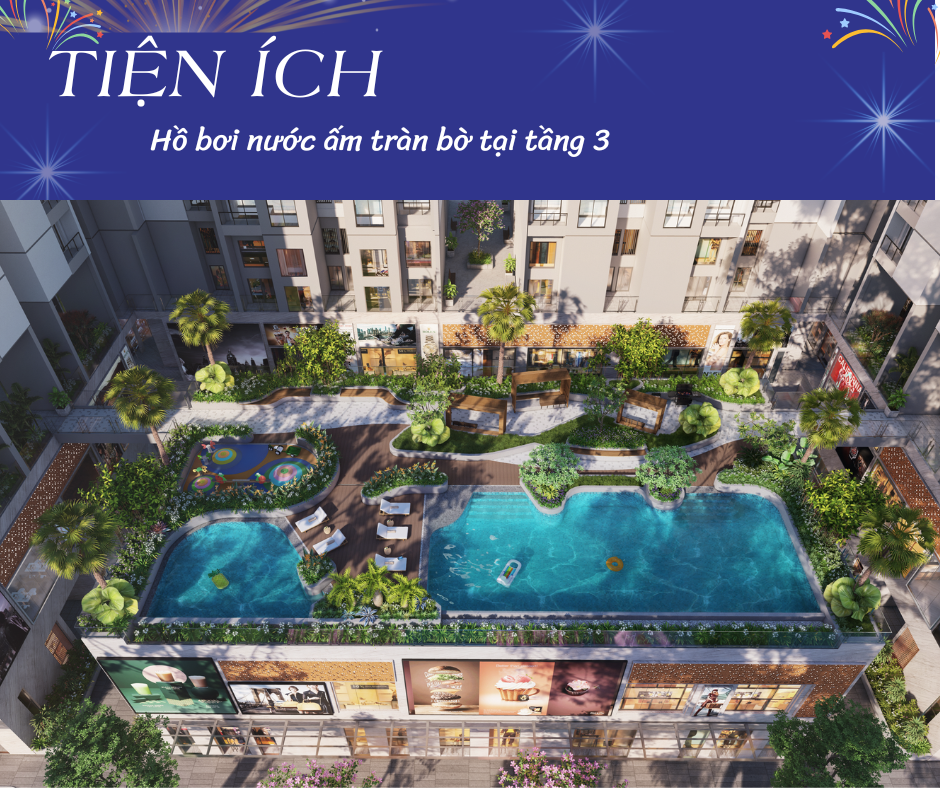 HỒ BƠI TRÀN BỜ: Cư dân có thể tận hưởng cuộc sống tiện nghi ngay tại căn hộ của mình.
