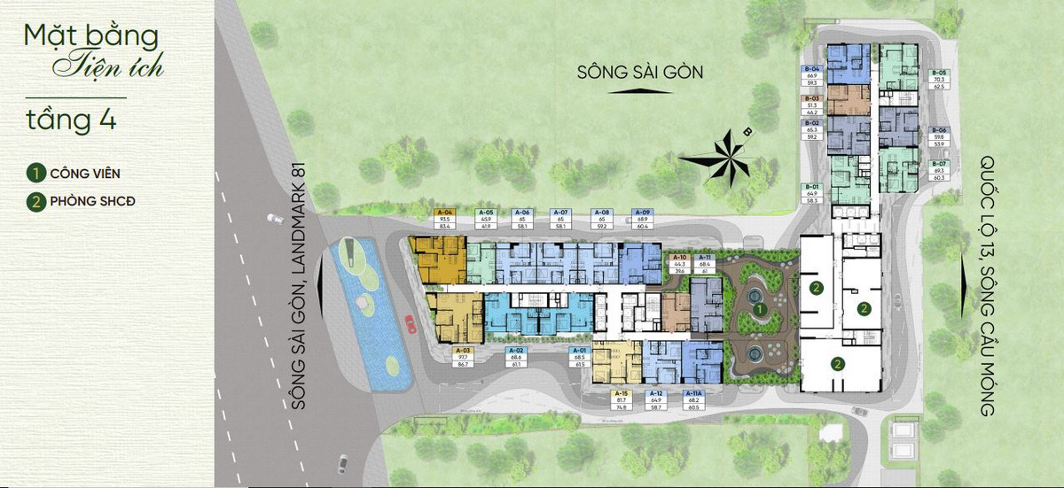Mặt bằng dự án chung cư AT Sài Gòn Riverside 6