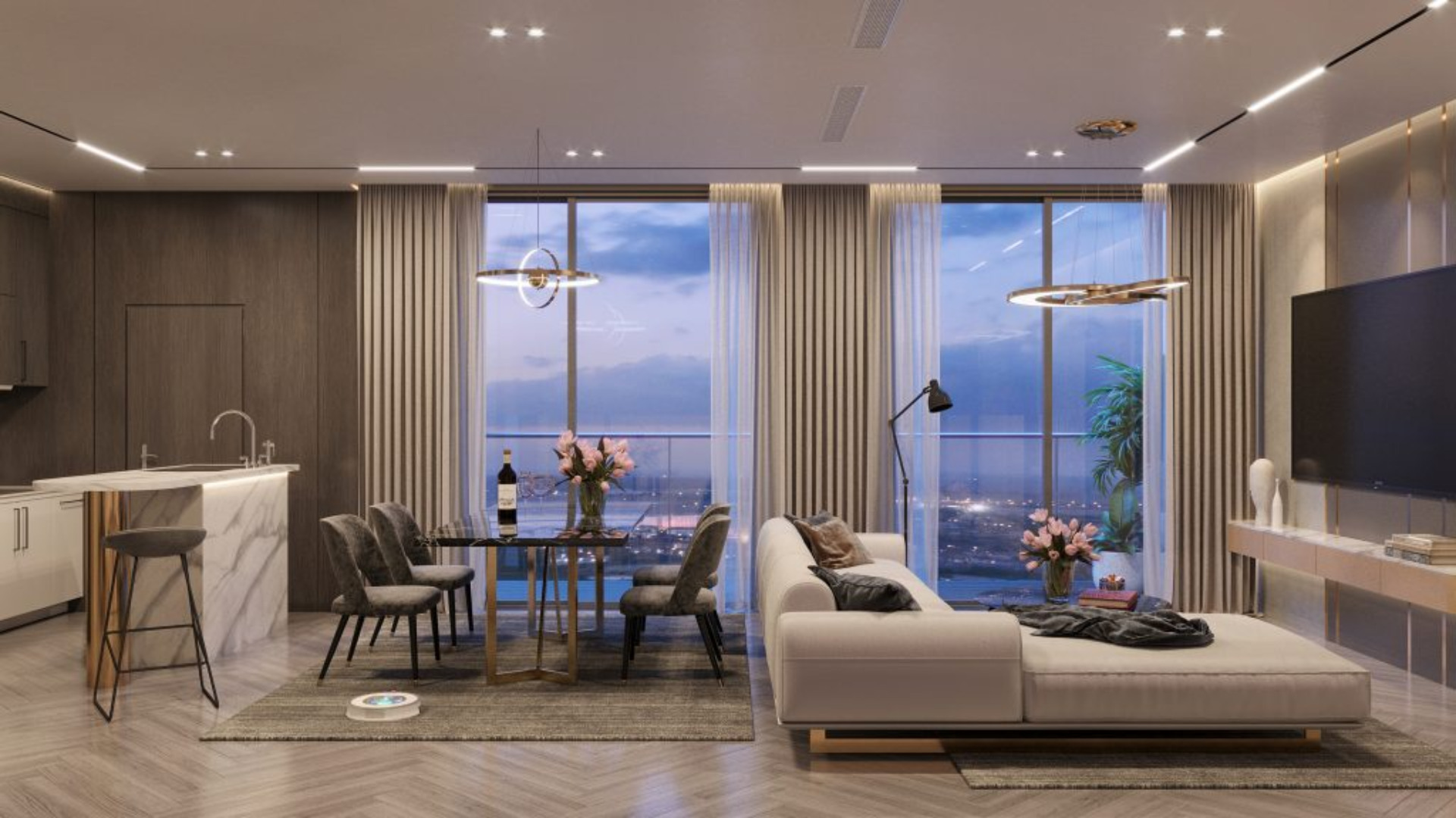 Căn hộ mẫu thiết kế tinh tế - sang trọng