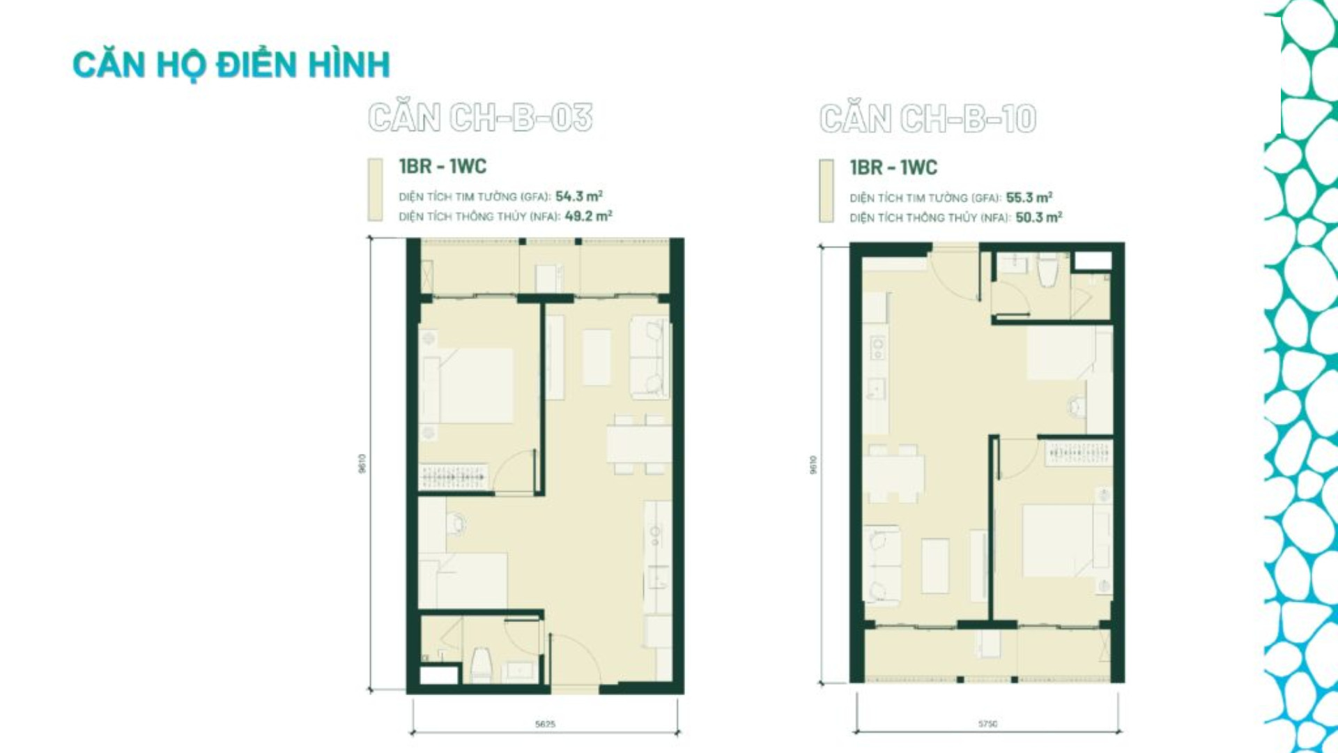 Mặt bằng và thiết kế căn hộ 3